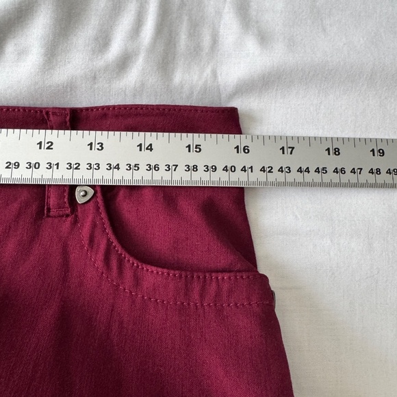 Zac & Rachel Women's Nylon Blend Jegging Pants Burgundy-Wine 8 Casual Stretch - Picture 10 of 14